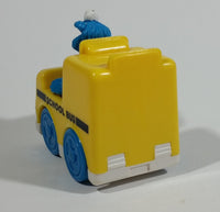 1993 Tyco Jim Henson Productions Sesame Street Blue Cookie Monster Character Yellow School Bus Toy Vehicle