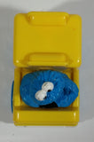 1993 Tyco Jim Henson Productions Sesame Street Blue Cookie Monster Character Yellow School Bus Toy Vehicle