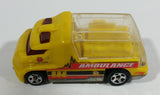 2010 Hot Wheels Rapid Response Ambulance Yellow Die Cast Toy Car Emergency Rescue Vehicle - Treasure Valley Antiques & Collectibles