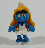 1991 Peyo Kinder Surprise Blonde Smurf in White Dress Cartoon Character 1 3/4" Toy Figure - Treasure Valley Antiques & Collectibles