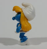 1991 Peyo Kinder Surprise Blonde Smurf in White Dress Cartoon Character 1 3/4" Toy Figure - Treasure Valley Antiques & Collectibles