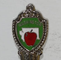 Vintage Washington State Red Apple Fruit Metal Souvenir Spoon with Case Travel Collectible - Treasure Valley Antiques & Collectibles