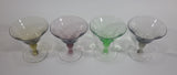 Vintage Set of 4 Colored Iridescent Mixed Color Martini Cocktail Depression Glasses - Treasure Valley Antiques & Collectibles