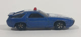 Rare 1989 Soma Flashers & Sirens Porsche 928 Police Car Blue Die Cast Toy Car Vehicle