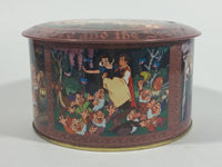 Vintage Walt Disney Productions Snow White and The Seven Dwarfs Candy Jar Mix Round Collectible Tin Container - Treasure Valley Antiques & Collectibles