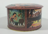 Vintage Walt Disney Productions Snow White and The Seven Dwarfs Candy Jar Mix Round Collectible Tin Container - Treasure Valley Antiques & Collectibles