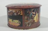 Vintage Walt Disney Productions Snow White and The Seven Dwarfs Candy Jar Mix Round Collectible Tin Container - Treasure Valley Antiques & Collectibles