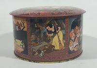 Vintage Walt Disney Productions Snow White and The Seven Dwarfs Candy Jar Mix Round Collectible Tin Container - Treasure Valley Antiques & Collectibles