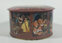 Vintage Walt Disney Productions Snow White and The Seven Dwarfs Candy Jar Mix Round Collectible Tin Container - Treasure Valley Antiques & Collectibles