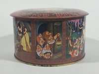 Vintage Walt Disney Productions Snow White and The Seven Dwarfs Candy Jar Mix Round Collectible Tin Container - Treasure Valley Antiques & Collectibles