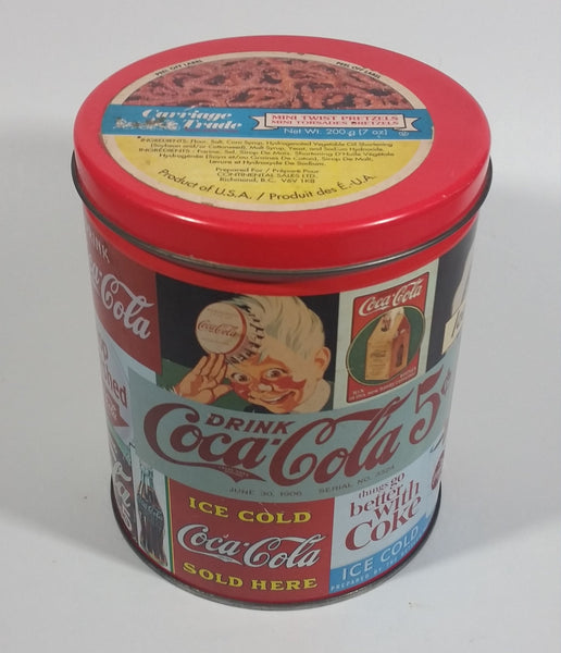 1994 Coca-Cola Coke Soda Pop Carriage Trade Mini Twist Pretzels Nostalgic Tin Beverage Advertising Collectible - Treasure Valley Antiques & Collectibles