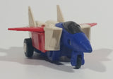 1985 McDonald's Tomy Japan Gobot Commandrons Commander Magna Red Blue White Transformer Airplane Fighter Jet Toy Aircraft Vehicle