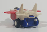 1985 McDonald's Tomy Japan Gobot Commandrons Commander Magna Red Blue White Transformer Airplane Fighter Jet Toy Aircraft Vehicle