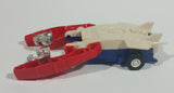 1985 McDonald's Tomy Japan Gobot Commandrons Solardyn Red Blue White Transformer Toy Vehicle