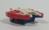 1985 McDonald's Tomy Japan Gobot Commandrons Solardyn Red Blue White Transformer Toy Vehicle