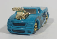 2006 Hot Wheels Big Blocks Ford Lightning Truck Teal Light Blue Die Cast Toy Car Vehicle - Treasure Valley Antiques & Collectibles