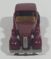 1983 Hot Wheels '35 Classic Caddy Cadillac Maroon Die Cast Toy Car Vehicle - Treasure Valley Antiques & Collectibles