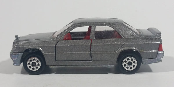 Vintage Majorette Mercedes 190E 2.3 - 16 Grey Silver No. 231 Die Cast Toy Car Vehicle with Opening Doors 1/59 Scale Made in France - Treasure Valley Antiques & Collectibles