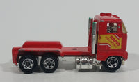 1993 Hot Wheels Ford Stake Bed Truck Red Die Cast Toy Car Vehicle Semi Rig Tractor