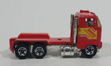 1993 Hot Wheels Ford Stake Bed Truck Red Die Cast Toy Car Vehicle Semi Rig Tractor
