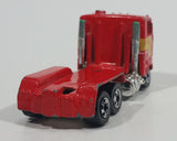 1993 Hot Wheels Ford Stake Bed Truck Red Die Cast Toy Car Vehicle Semi Rig Tractor