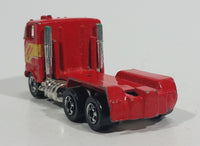 1993 Hot Wheels Ford Stake Bed Truck Red Die Cast Toy Car Vehicle Semi Rig Tractor