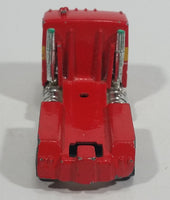 1993 Hot Wheels Ford Stake Bed Truck Red Die Cast Toy Car Vehicle Semi Rig Tractor