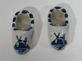 Vintage Delft Blue Hand Painted Windmill Shoe Set - Treasure Valley Antiques & Collectibles