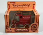 Vintage ERTL Montgomery Ward 1905 Ford Delivery Coin Bank Red 1/25 Scale Pressed Steel Locking with Key and Box - Treasure Valley Antiques & Collectibles