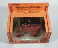 Vintage ERTL Montgomery Ward 1905 Ford Delivery Coin Bank Red 1/25 Scale Pressed Steel Locking with Key and Box - Treasure Valley Antiques & Collectibles