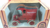 Vintage ERTL Montgomery Ward 1905 Ford Delivery Coin Bank Red 1/25 Scale Pressed Steel Locking with Key and Box - Treasure Valley Antiques & Collectibles