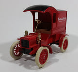 Vintage ERTL Montgomery Ward 1905 Ford Delivery Coin Bank Red 1/25 Scale Pressed Steel Locking with Key and Box - Treasure Valley Antiques & Collectibles