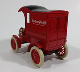 Vintage ERTL Montgomery Ward 1905 Ford Delivery Coin Bank Red 1/25 Scale Pressed Steel Locking with Key and Box - Treasure Valley Antiques & Collectibles