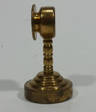Vintage Collectible Miniature Tiny Little Brass Paper Faced Clock Ornament - Treasure Valley Antiques & Collectibles