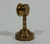 Vintage Collectible Miniature Tiny Little Brass Paper Faced Clock Ornament - Treasure Valley Antiques & Collectibles