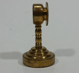 Vintage Collectible Miniature Tiny Little Brass Paper Faced Clock Ornament - Treasure Valley Antiques & Collectibles