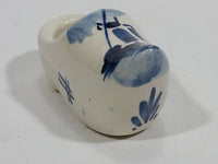 Vintage Delft Holland Style Windmill Ceramic 2 1/2" Shoe Clog - Treasure Valley Antiques & Collectibles