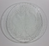 Duralex Corn Decor Embossed Tempered Clear Transparent Glass 9" Plate - France - Treasure Valley Antiques & Collectibles