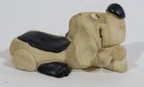 Russ Kathleen Kelly Critter Factory Black and White Hound Dog Collectible Resin Figurine #14200 Made in China - Treasure Valley Antiques & Collectibles