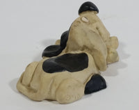 Russ Kathleen Kelly Critter Factory Black and White Hound Dog Collectible Resin Figurine #14200 Made in China - Treasure Valley Antiques & Collectibles