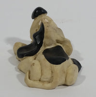 Russ Kathleen Kelly Critter Factory Black and White Hound Dog Collectible Resin Figurine #14200 Made in China - Treasure Valley Antiques & Collectibles