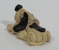 Russ Kathleen Kelly Critter Factory Black and White Hound Dog Collectible Resin Figurine #14200 Made in China - Treasure Valley Antiques & Collectibles