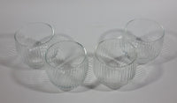 Set of 4 Ribbed Small Clear 2 3/4" Ribbed Drinking Glasses - Treasure Valley Antiques & Collectibles