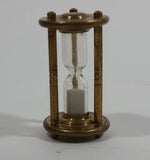 Vintage Collectible Miniature Tiny Little Brass Hour Glass Working Sand Salt Timer - Treasure Valley Antiques & Collectibles