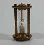 Vintage Collectible Miniature Tiny Little Brass Hour Glass Working Sand Salt Timer - Treasure Valley Antiques & Collectibles