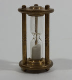 Vintage Collectible Miniature Tiny Little Brass Hour Glass Working Sand Salt Timer - Treasure Valley Antiques & Collectibles