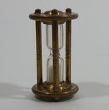 Vintage Collectible Miniature Tiny Little Brass Hour Glass Working Sand Salt Timer - Treasure Valley Antiques & Collectibles