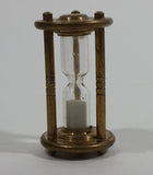 Vintage Collectible Miniature Tiny Little Brass Hour Glass Working Sand Salt Timer - Treasure Valley Antiques & Collectibles