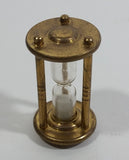 Vintage Collectible Miniature Tiny Little Brass Hour Glass Working Sand Salt Timer - Treasure Valley Antiques & Collectibles