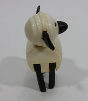 Vintage 1967 Fisher Price Little People White Black Sheep Lamb Toy Figure Hong Kong - Treasure Valley Antiques & Collectibles